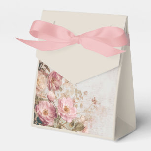 Shabby Chic Romantic Vintage Roses Floral Party Favor Box
