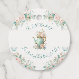 Shabby Chic Romantic Vintage Roses Floral Party Favour Tags