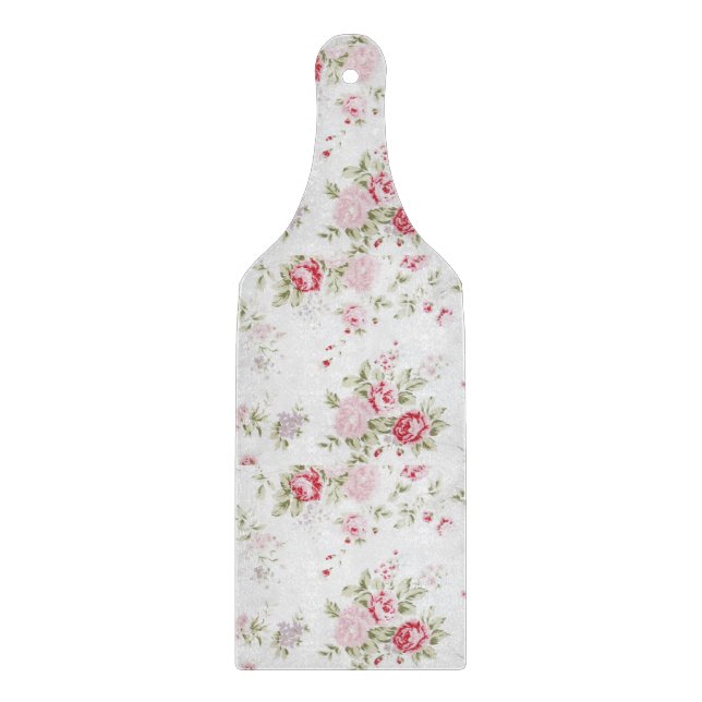 Shabby Chic Rose Floral Cutting Board (Front)