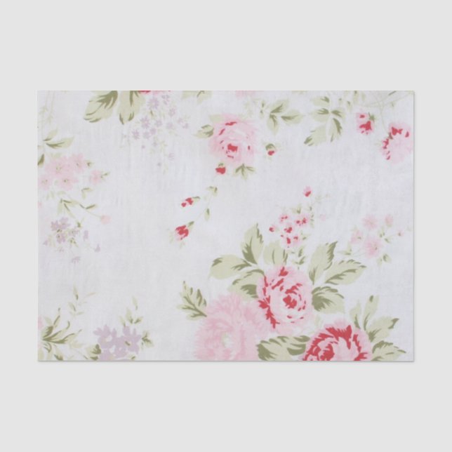 Shabby Chic Rose Floral Tissue Paper (Front)