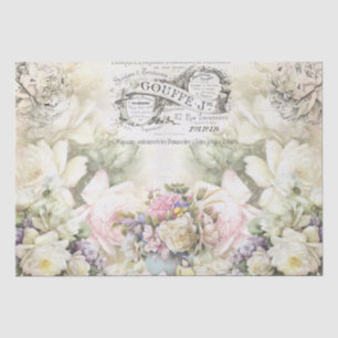 Shabby Chic Roses Collage Pattern  Tissue Paper