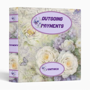Shabby Chic Roses Outgoing Payments vol2 Binder
