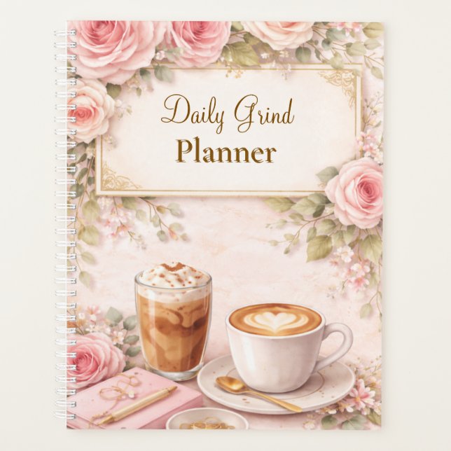 Shabby Chic Roses Planner  (Front)