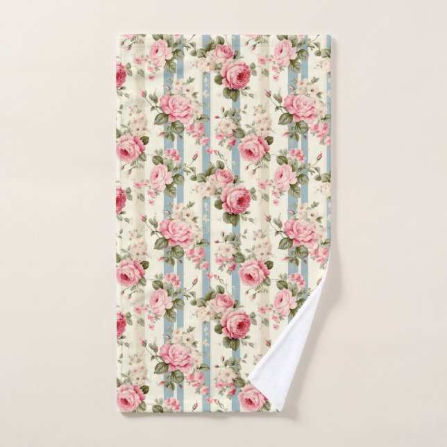 Shabby Chic Roses Vintages (Serviette à main)