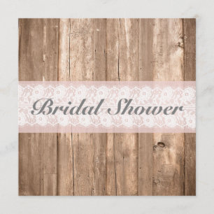 Shabby Chic Rustic Bridal Shower Customizable Invitation