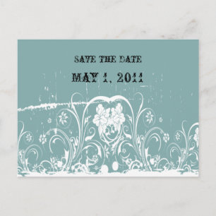 Shabby Chic Save the Date Announcement Postcard