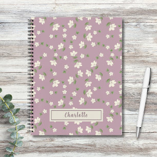 Shabby Chic Small Floral Cottagecore Dusty Rose Notebook