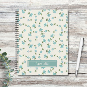 Shabby Chic Small Floral Cottagecore Ivory Notebook