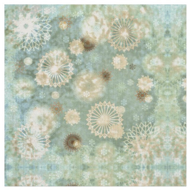 Shabby Chic Snowflake Fabric (Close Up)