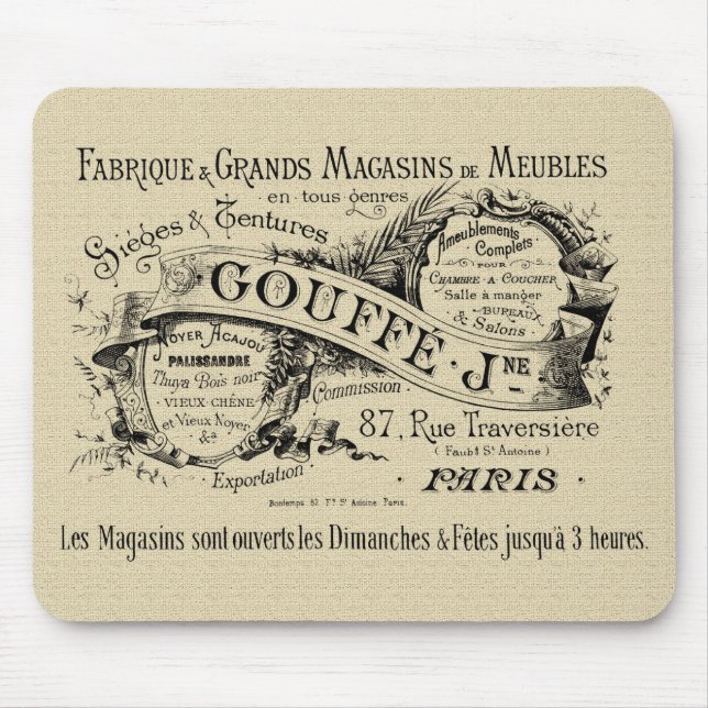 Shabby Chic Style Mouse Pad (Front)