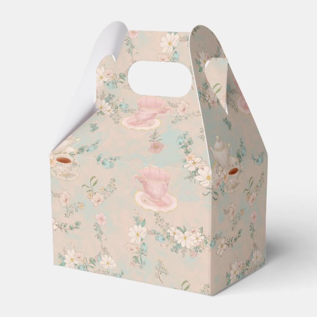 Shabby Chic Tea Party Favor Box (Front Side)