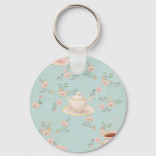 Shabby Chic Tea Party Keychain