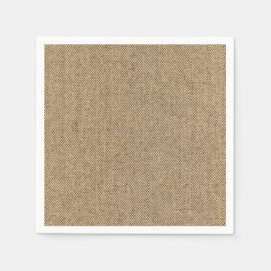 Shabby Chic Tweed Rustic Burlap Fabric Texture Napkin