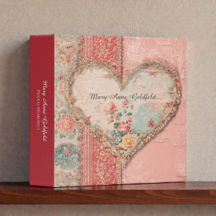 Shabby Chic Victorian Heart Custom Baby Photos Binder