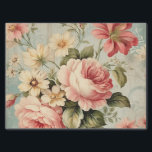 Shabby Chic Vintage Blush Pink Roses Daisies Tissue Paper<br><div class="desc">More decoupage papers available in store.</div>