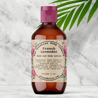 Shabby Chic Vintage Floral Soap Cosmetics label