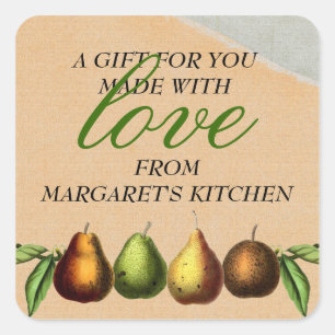shabby chic vintage pears fruit gift tag labels