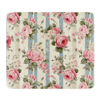 Shabby Chic Vintage Roses Cutting Board