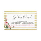 Shabby Chic Vintage Roses & Modern Gold Stripes