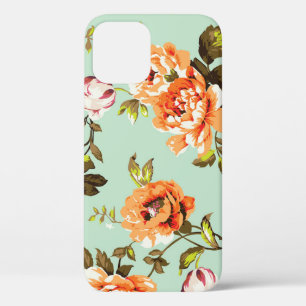 Shabby Chic Vintage Roses Pattern iPhone 12 Case
