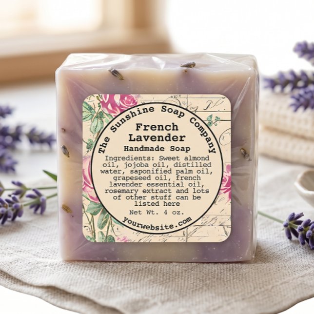 Shabby Chic Vintage Soap Cosmetics Label - 3 (Creator Uploaded)