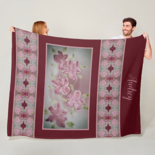 Shabby Chic Vintage Style Fleece Blanket