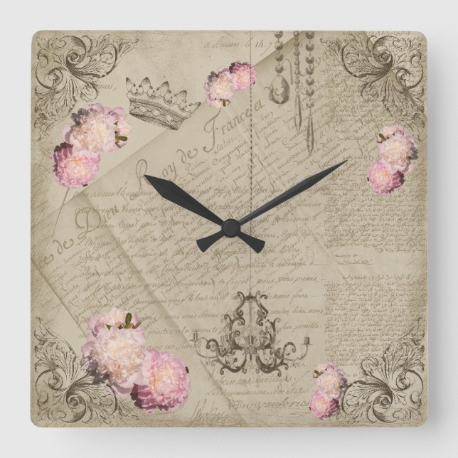 Shabby Chic - Wall Clock (Front)