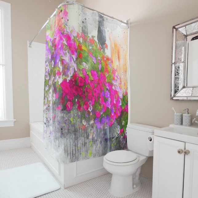 Shabby Chic Watercolor Floral Photo Trendy Modern (In Situ)