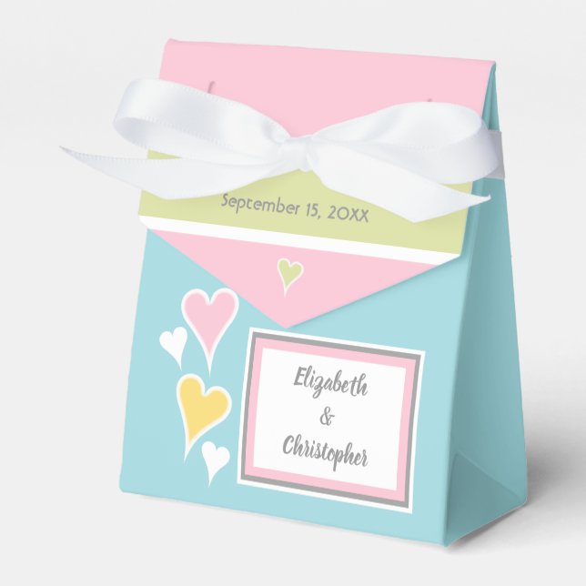 Shabby chic Wedding guest thank you Favor Box (Front Side)