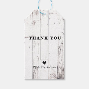 Shabby Chic White Wood Rustic Farmhouse Barn Favou Gift Tags