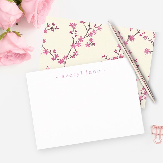 Shabby Chic Wildflower Personalized Stationery Card (Creator Uploaded)