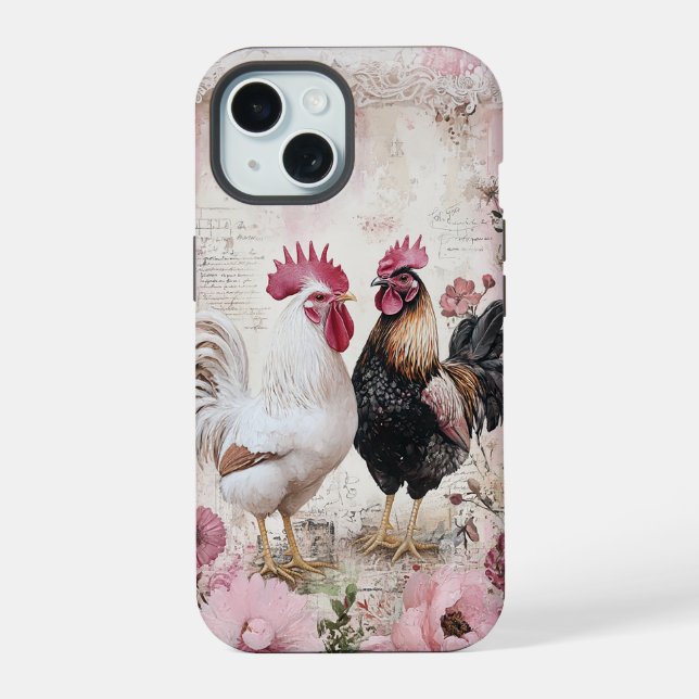 Shabby Chick Pink iPhone 15 Case (Back)