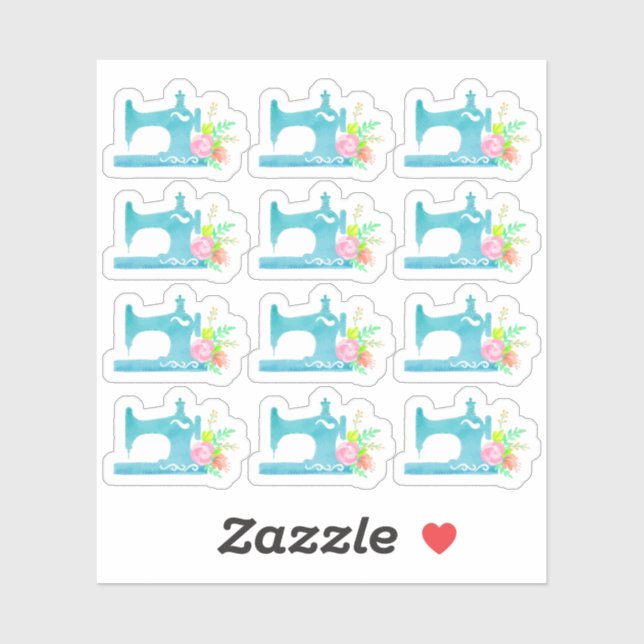 Shabby Cottage Chic Sewing Machine Floral Planner (Sheet)