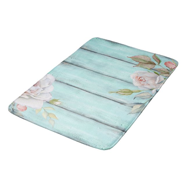 Shabby Country Chic Rustic Bath Mat (Angled)