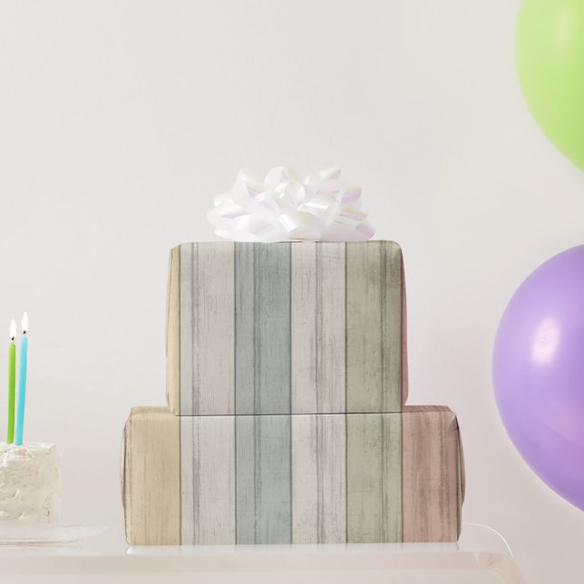 Shabby Earth Coloured Wood Wrapping Paper (Party Gifts)