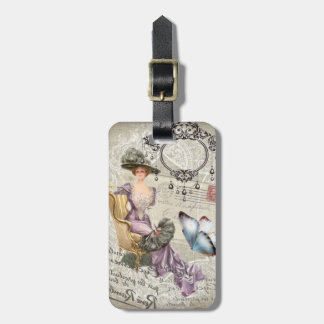 shabby elegance chandelier Vintage victorian Luggage Tag