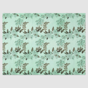 Shabby Floral Mint Series Design 8 Tissue Paper