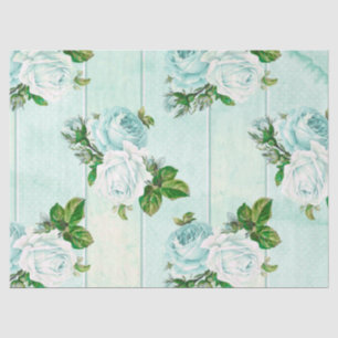 Shabby Floral Turquoise Series Design 11 Tissue Paper