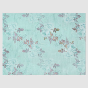 Shabby Floral Turquoise Series Design 5 Tissue Paper
