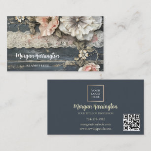 Shabby Flowers & Lace Business Card