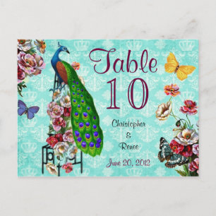 Shabby French Peacock Table Place Card