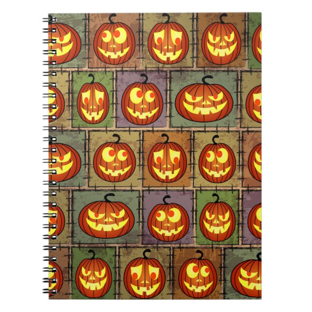 Shabby Halloween, vintage background. Notebook (Front)
