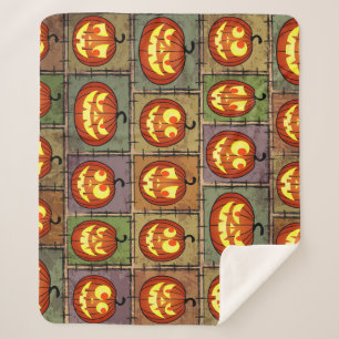 Shabby Halloween, vintage background. Sherpa Blanket