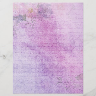 Shabby Lilac Floral Scrapbook Ephemera