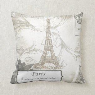 Shabby: Paris is Always a Good Idea! Throw Pillow