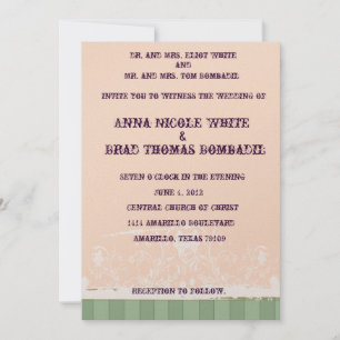 Shabby Peach et le Faire-part de mariage vert