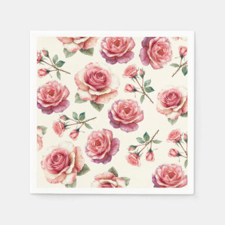 Shabby Pink Roses Forever Napkin