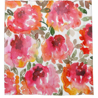 Shabby red roses, seamless pattern.