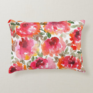 Shabby red roses, seamless pattern. accent pillow
