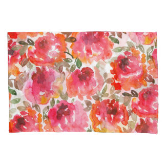 Shabby red roses, seamless pattern. pillowcase